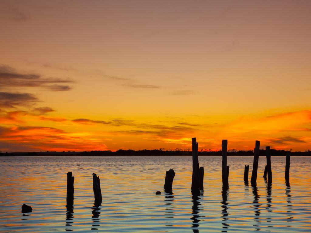 Sunset at the Jetty ruins in Port Broughton