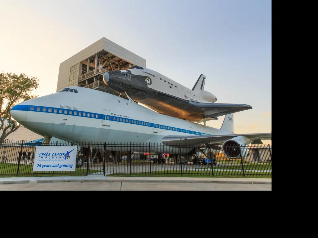 The space shuttle at Independence Plaza in Space Center near Houston, Texas