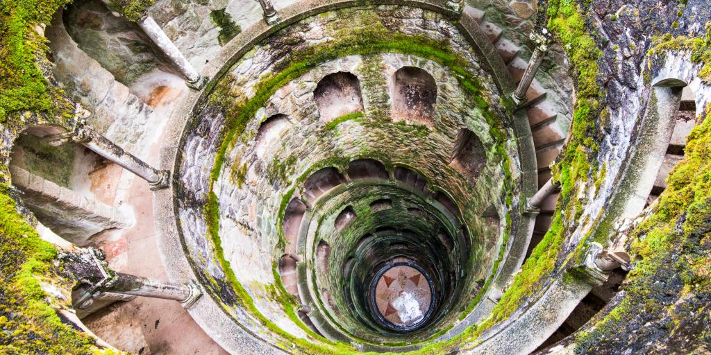 Looking down the Initiation Wells, Sintra