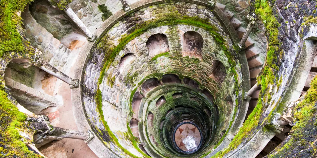 Looking down the Initiation Wells, Sintra