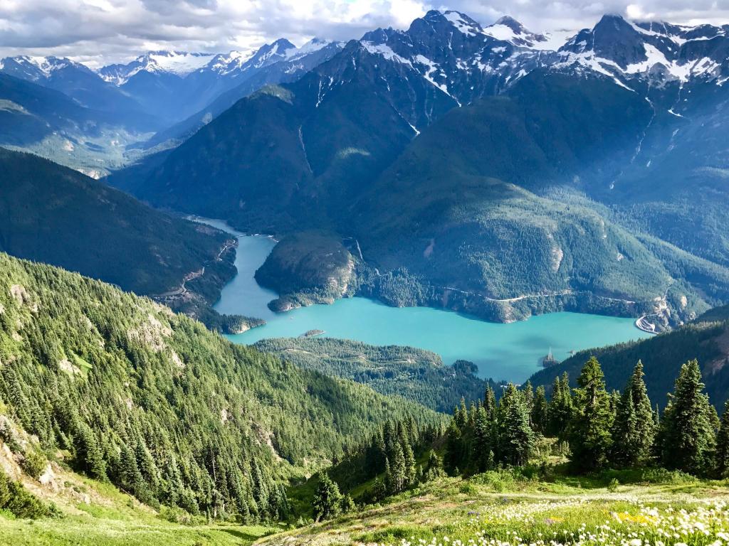 North Cascades National Park, WA, USA taken at Sourdough Mountain trail near Diablo Lake.