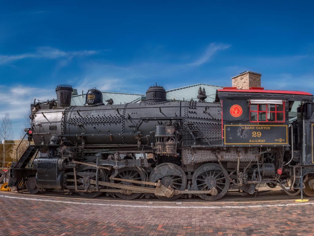 Historic black engine of Grand Canyon Railway No. 29