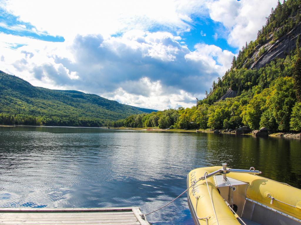 The Saguenay Fjord National Park has beautiful forested cliffs along the Saguenay river.