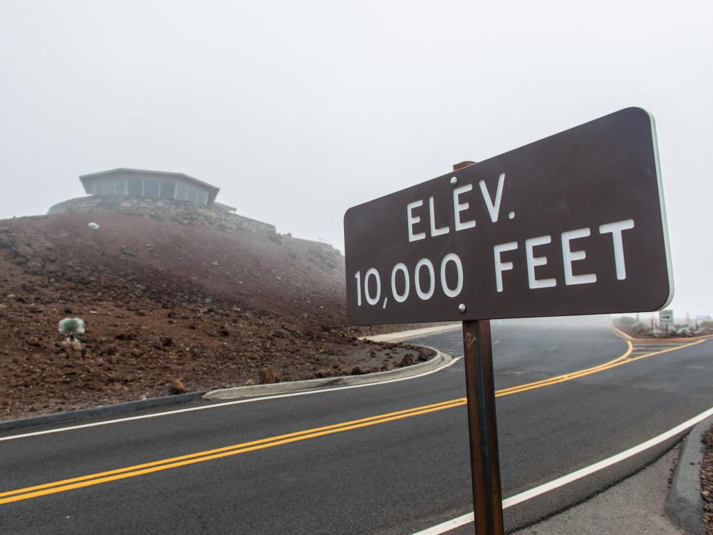 On top of Haleakala Volcano National Park in Maui Hawaii