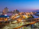 Skyline of downtown Memphis at night, Tennessee