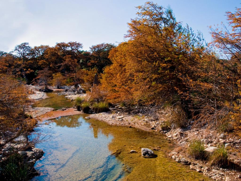 Autumn River Scene near Lost Maples State Park
