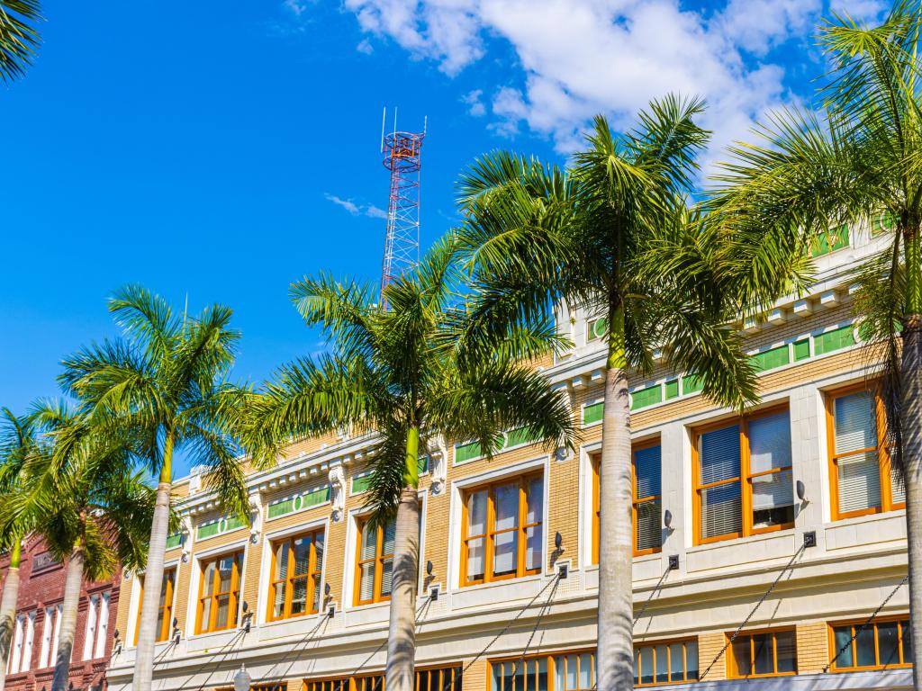 Architecture on First Street, River District, Fort Myers, Florida, USA