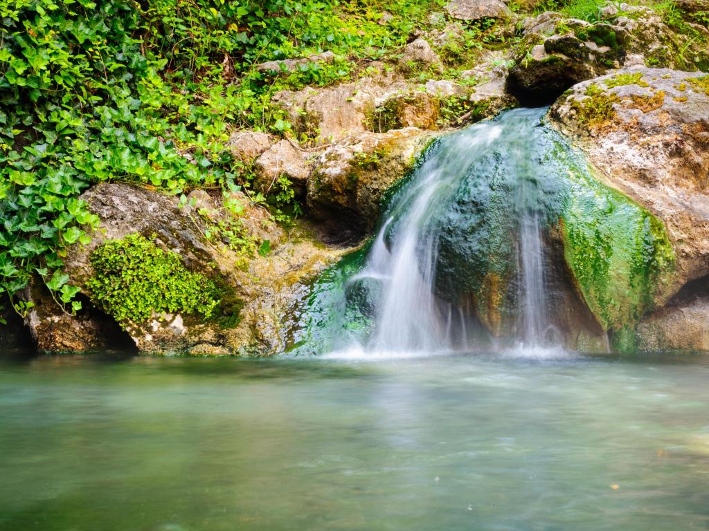 A Waterfall at Hot Springs National Park in Arkansas