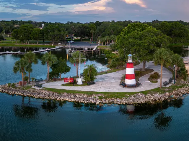 Aerial view of Mount Dora Lighthouse, Mount Dora, Florida