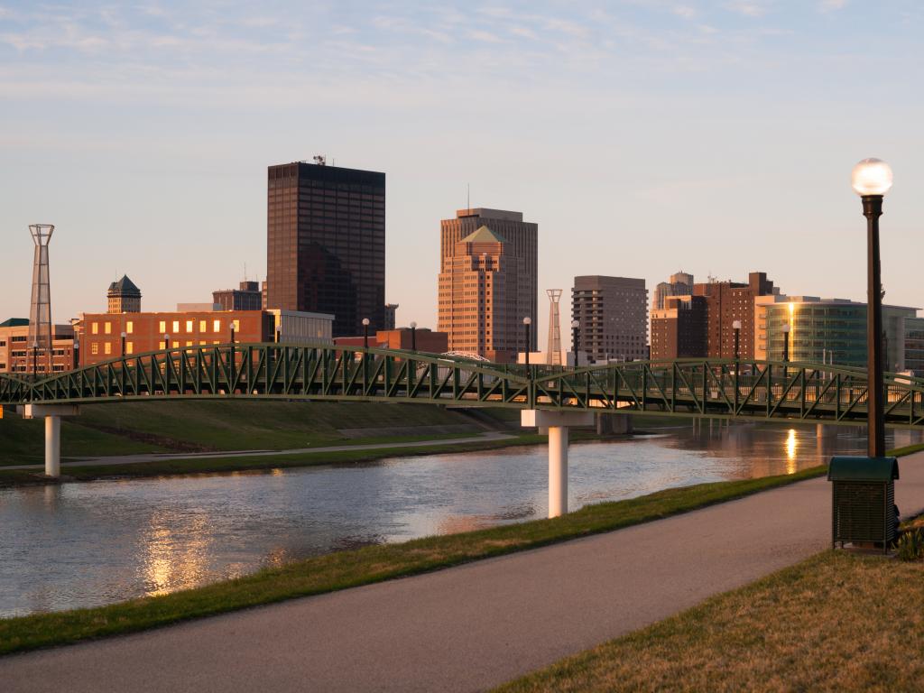 The Miami River travels along passing through Dayton Ohio