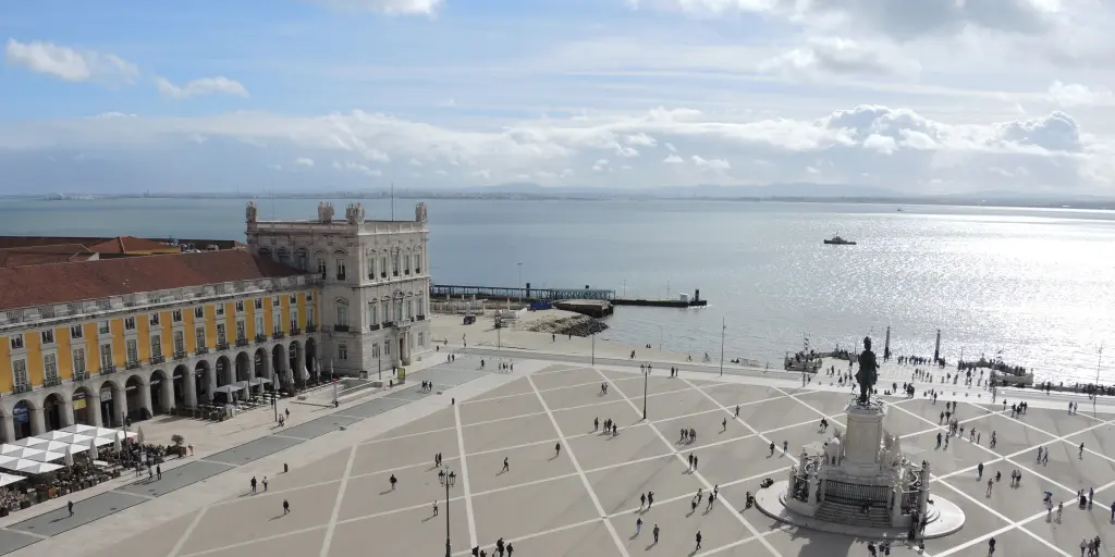 Aerial view of Lisbon's Commerce Square
