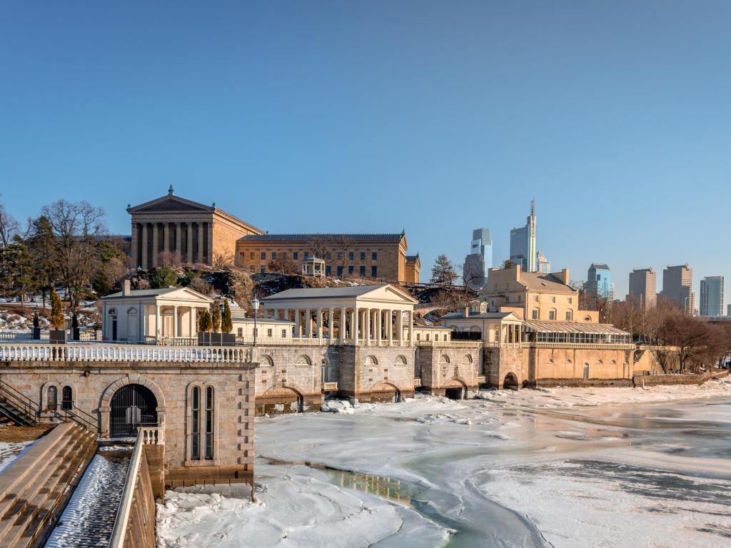 Philadelphia Museum of Art in the winter.