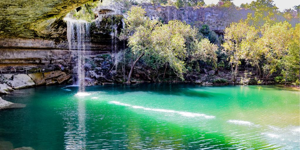 Ground level shot of Hamilton Pool, Texas