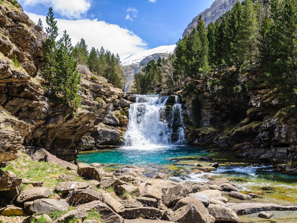Will waterfall in Ordesa Valley in the Aragonese Pyrenees, Spain.