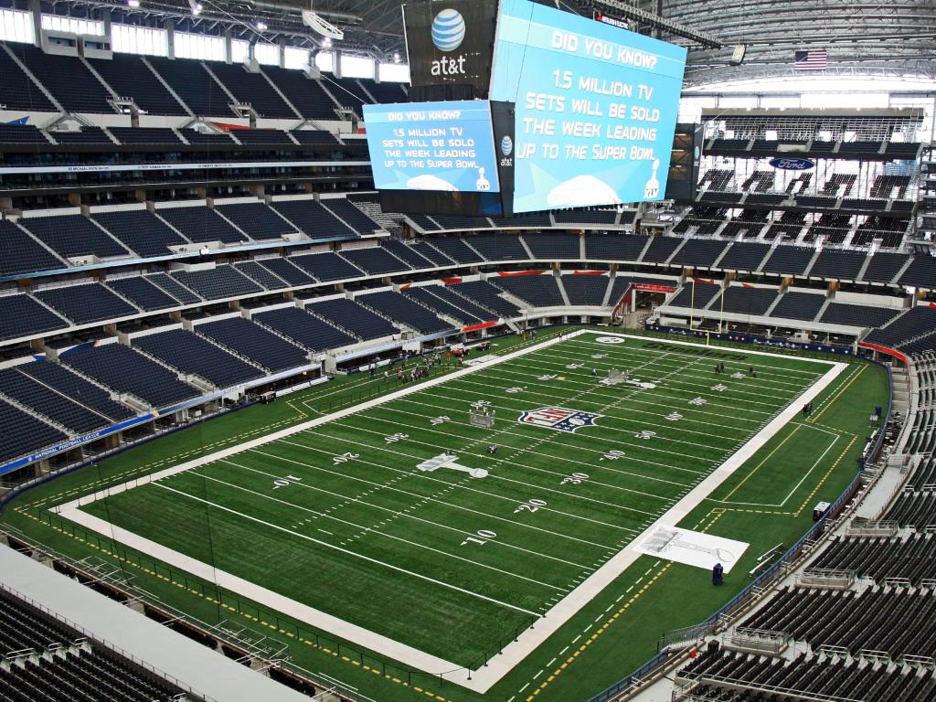 Inside the AT&T Stadium - home of the Dallas Cowboys in Arlington, Texas