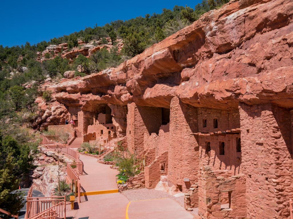 The special Manitou Cliff Dwellings museum at Manitou Springs, Colorado