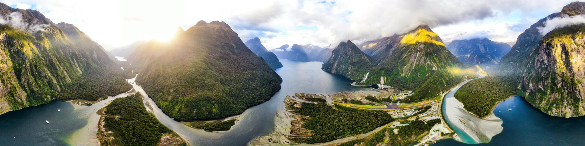 Milford Sound Drone pictures in New Zealand