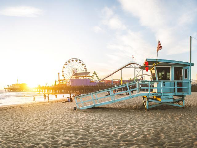 Santa Monica Pier is one of the many amazing places to see in Los Angeles on the way from San Diego to Santa Barbara.