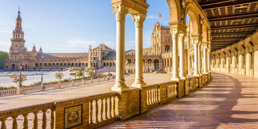 Plaza de Espana in Seville, Spain - a perfect destination for a Spain road trip