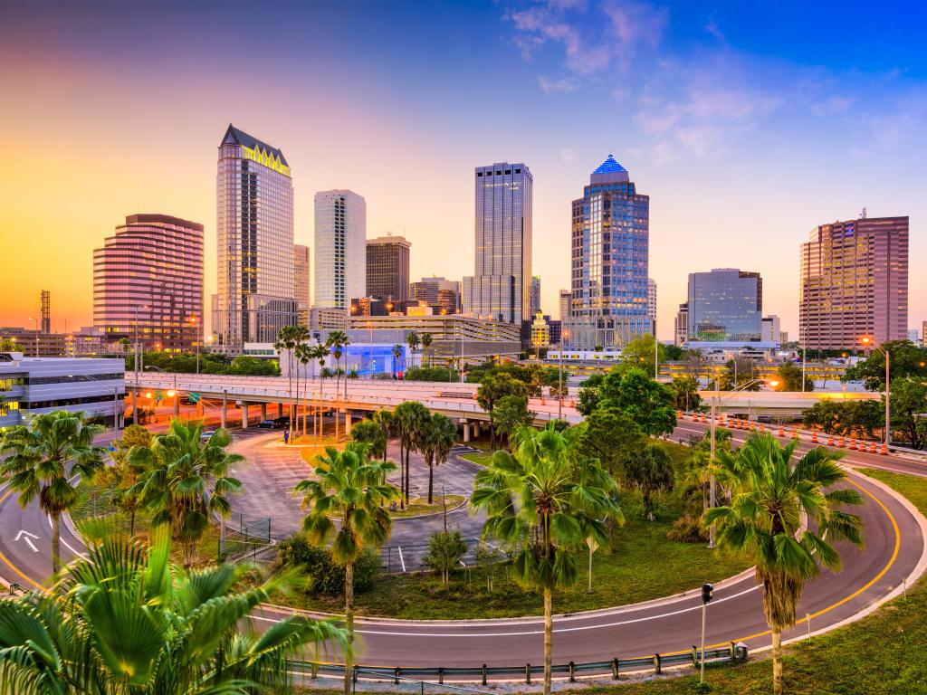 Tampa, Florida, USA downtown skyline.