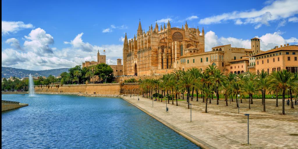 La Seu gothic medieval cathedral of Palma de Mallorca in Spain