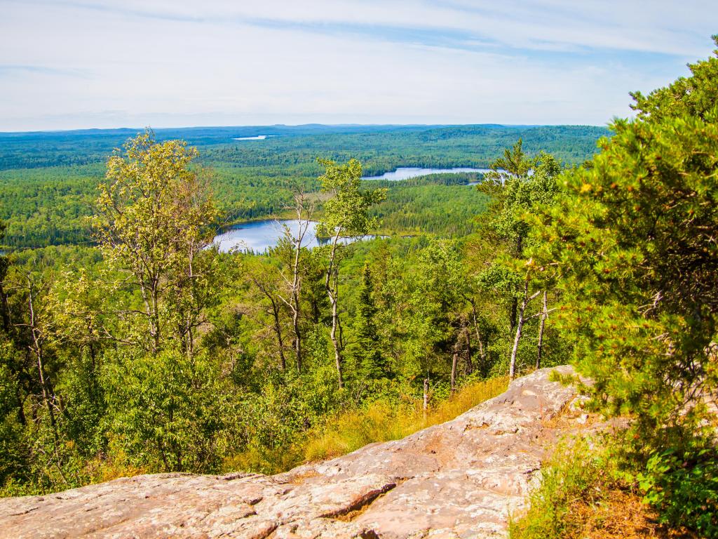 Eagle Mountain, Minnesota, showing the beautiful nature up close and in the far distance