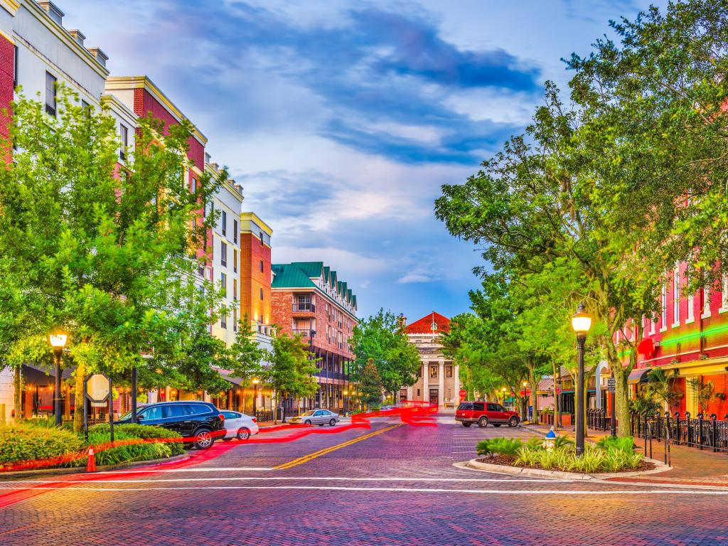 Gainesville, Florida, USA downtown cityscape.