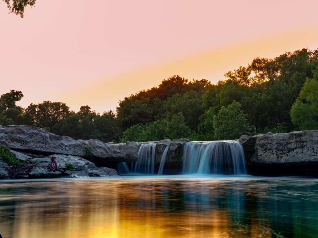 Daytime at Onion Creek in McKinney Falls State Park, Texas
