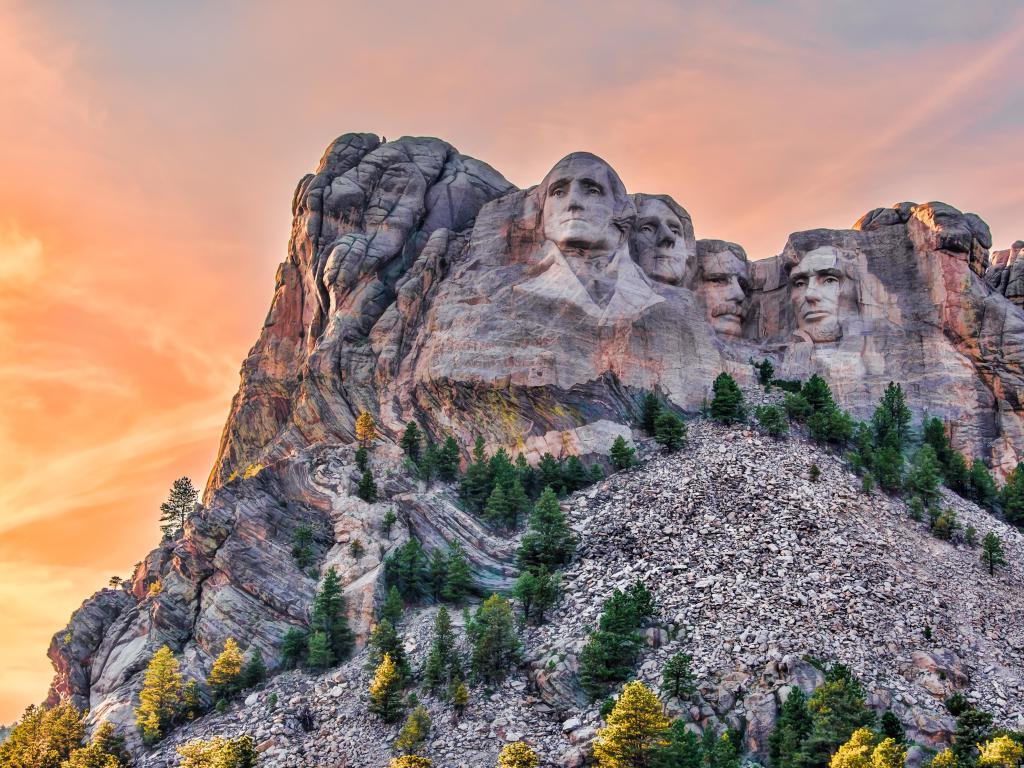 Mount Rushmore National Memorial in the Black Hills of Dakota 