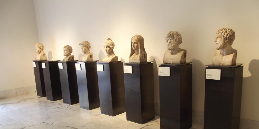 Ancient artifacts on display at the Archaeological Museum in Naples