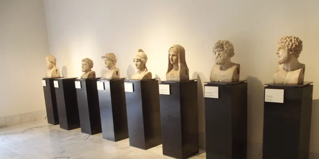 Ancient artifacts on display at the Archaeological Museum in Naples