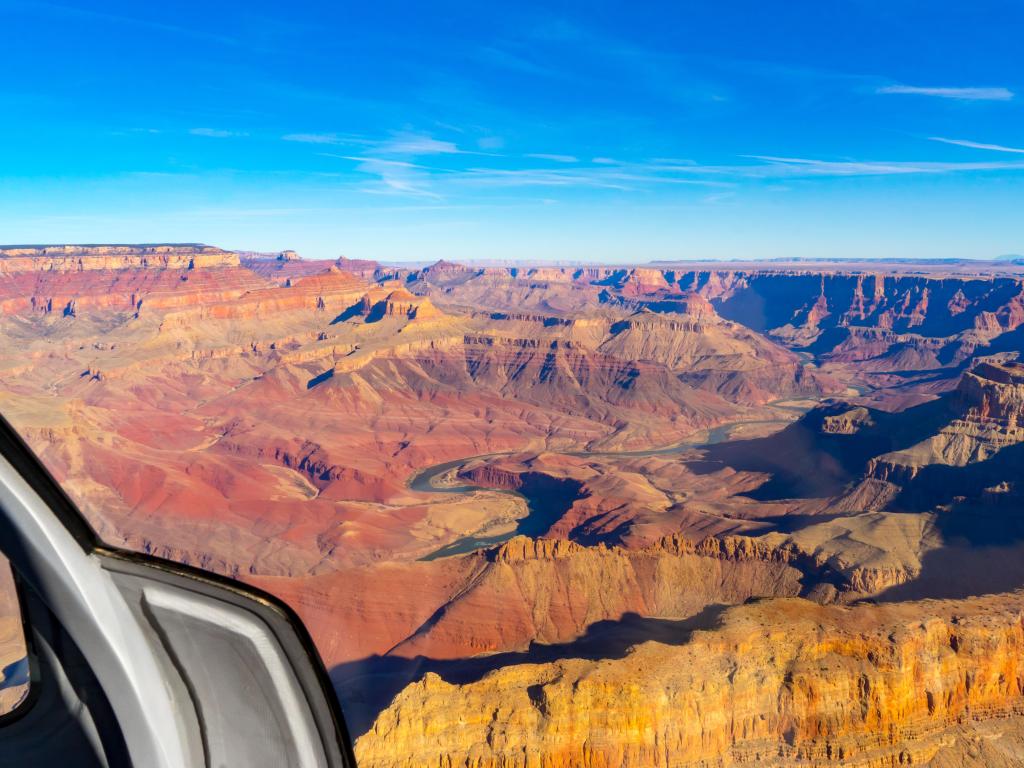 USA, Grand Canyon National Park. View from an helicopter. 