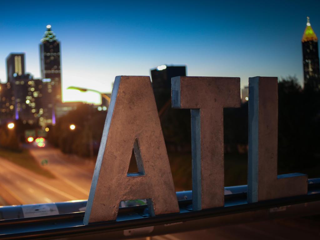 ATL sign at night