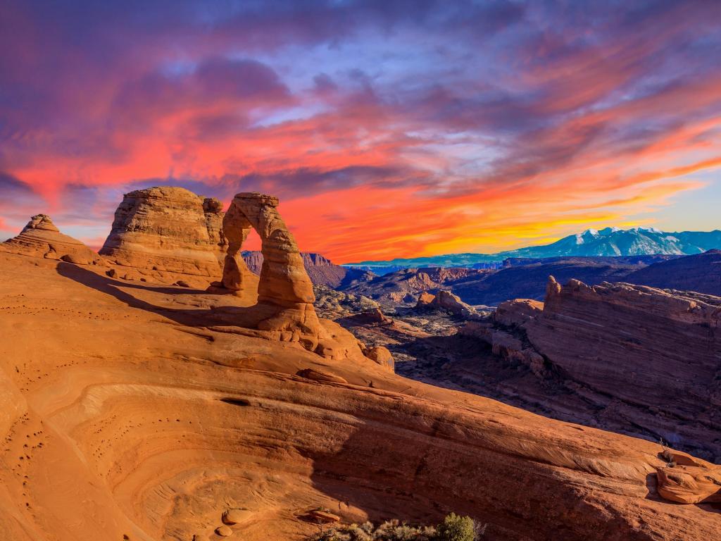 Arches National Park, Utah, USA with a beautiful sunset image taken at Arches National Park in Utah.