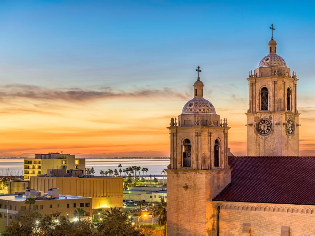 Early morning at Corpus Christi Cathedral, Corpus Christi, Texas, USA 