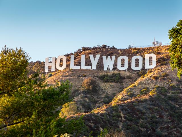 Los Angeles, California, USA taken at the world famous landmark Hollywood Sign.